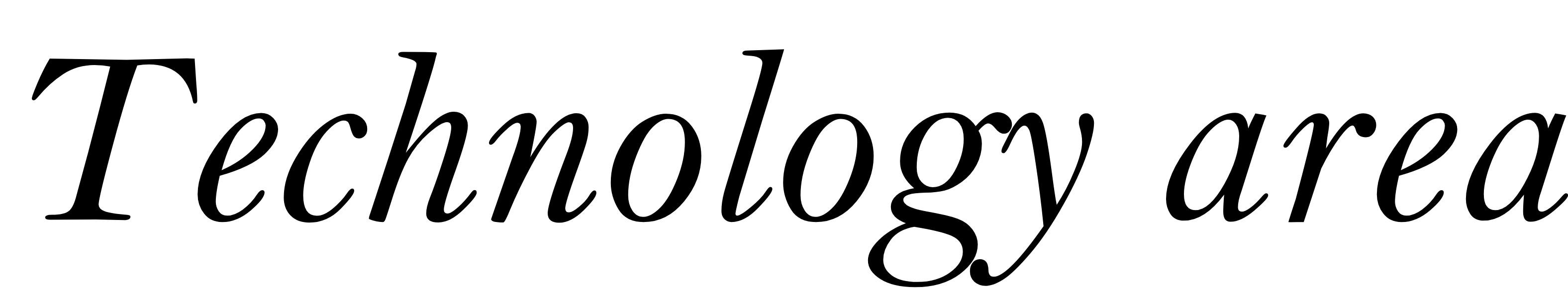 Technology area
