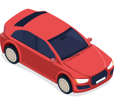 赤い車のイラスト